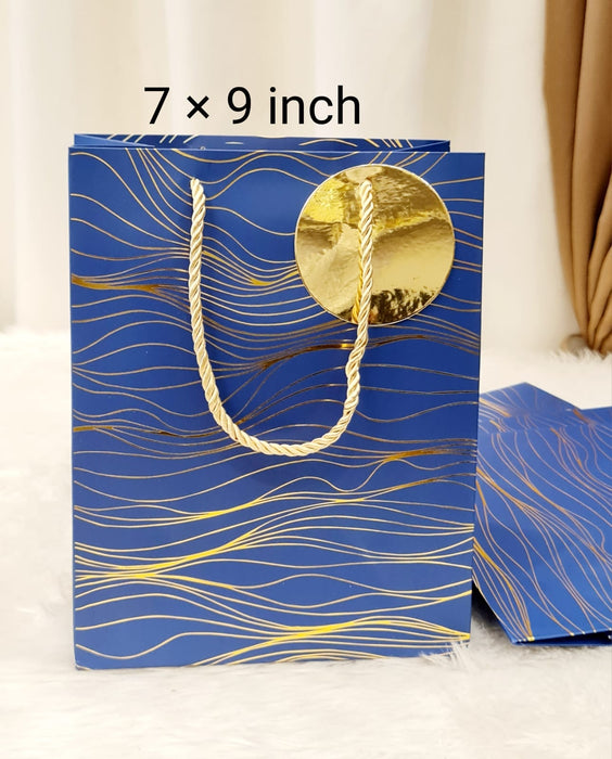 Random Colour Small Size Paper Bag With Handle 23 x 18 x 10 cm Gift Paper bag, Carry Bags, gift bag, gift for Birthday, gift for Festivals, Season's Greetings and other Events