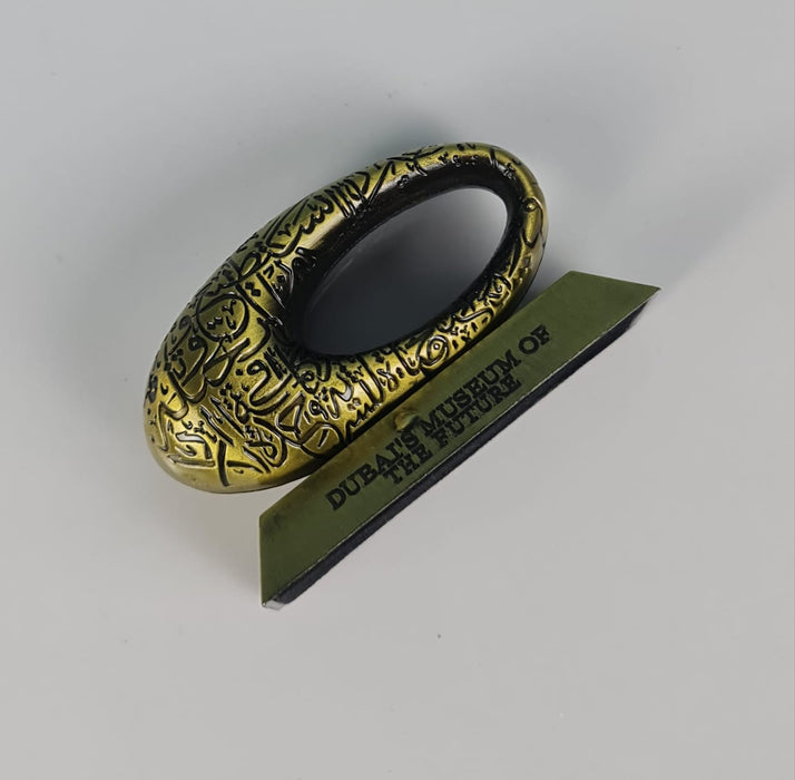 Dubai United Arab Emirates Museum of Future Metal Showpiece Antique Statue for Room, Office, Decorative Showpeice for Home, Desk Decor, Table Stand (Metal)