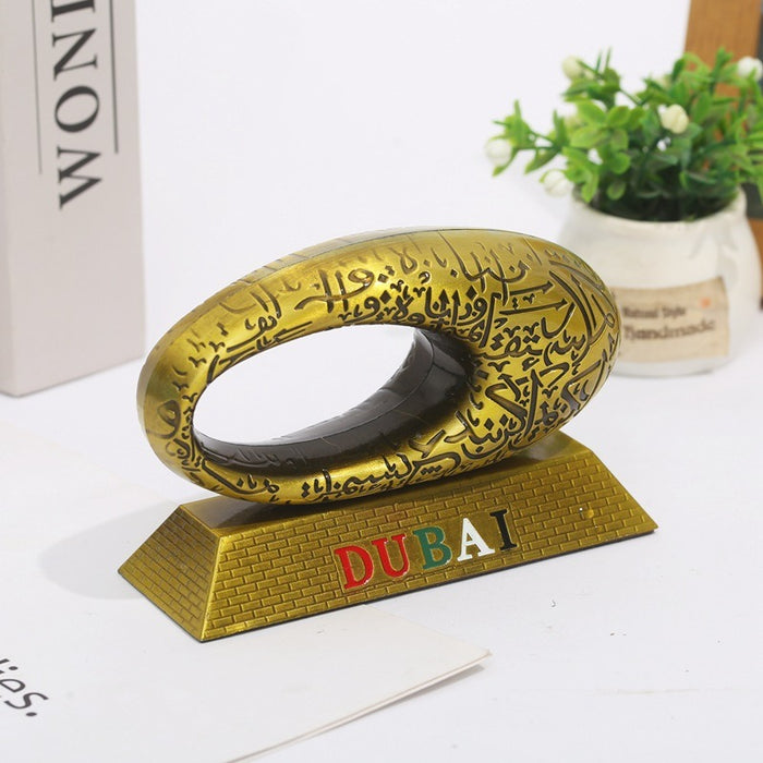 Dubai United Arab Emirates Museum of Future Metal Showpiece Antique Statue for Room, Office, Decorative Showpeice for Home, Desk Decor, Table Stand (Metal)