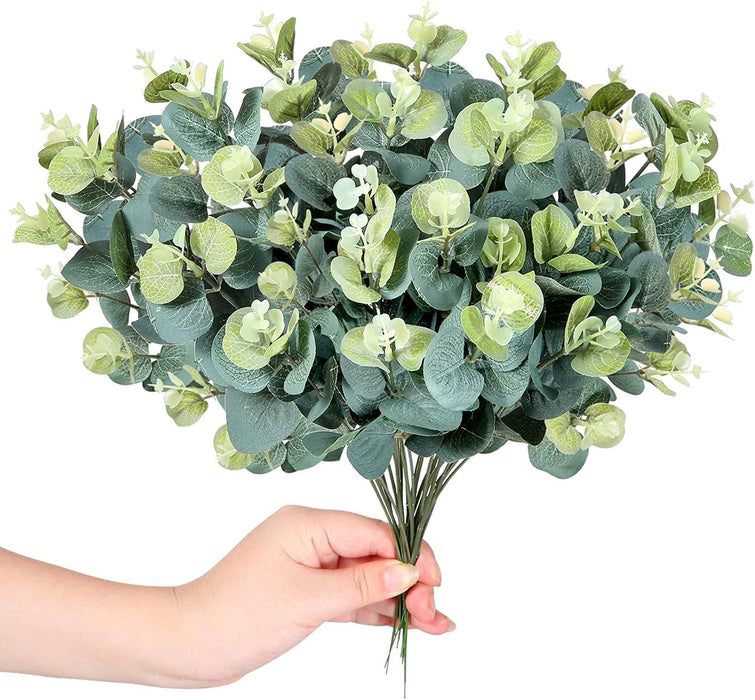 Artificial Eucalyptus Gingko Sticks - Home Decor Plants- Flower Decorative Leaves for Living Room, Valentine's Day Decoration Items(No Vase)