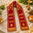 Ganpati Bappa Morya Khes  | Devotional Printed Puja Stole | 66 × 6 Inch | Ganesh Festival, Visarjan, Bhajan