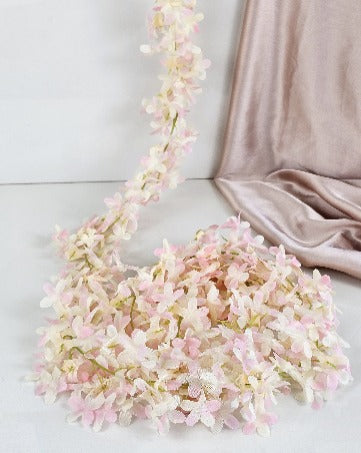 Artificial Ixora Flower Garlands, Wall Hanging decorative String Lines items for Anniversary Decoration, Home Decor, Pooja, Functions Decor (Small petals)