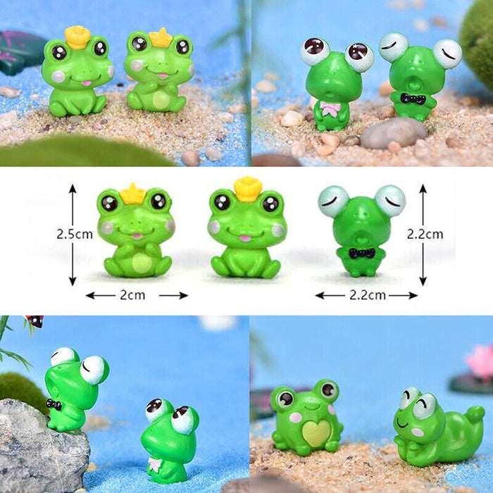 Frog Miniature Set for Home, Bedroom, Living Room, Office, Restaurant Decor, Figurines and Valentine Decoration Items, (Resin)