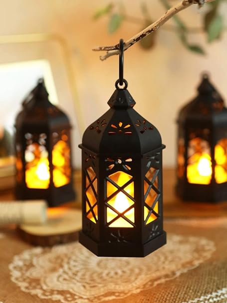 flameless and Smokeless Acrylic Antique LED Lantern Hurricane Lamp and Wall Hanging Led Candle Light Holder for Home,Drawing Room, Living Room,Bedroom,Restaurant