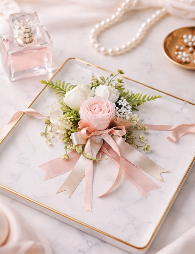 Artifical Flower stylish Brooches bow Ready to use flower bunch for any occation, Wedding marriage Hamper Gifting decor Toran decoration baby shower photoshoot,stylish brooches.