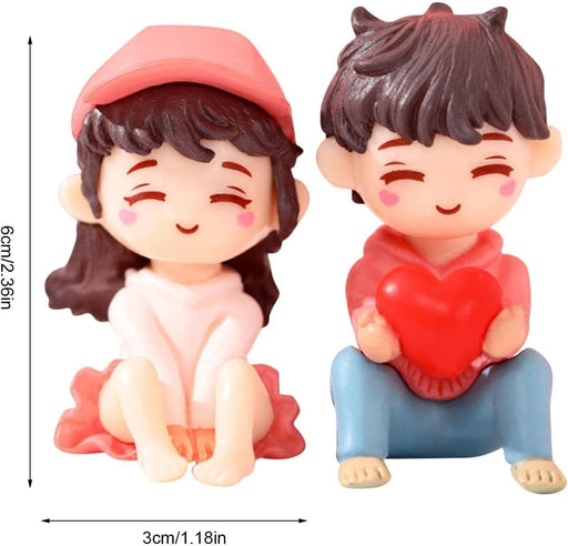 Couples Miniature Set for Unique Gift, Home, Bedroom, Living Room, Office, Restaurant Decor, Showpiece, Figurines and Christmas Decoration Items(1 Set, Multicolor)