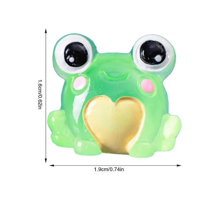 Frog Miniature Set for Home, Bedroom, Living Room, Office, Restaurant Decor, Figurines and Valentine Decoration Items, (Resin)(6 pieces)