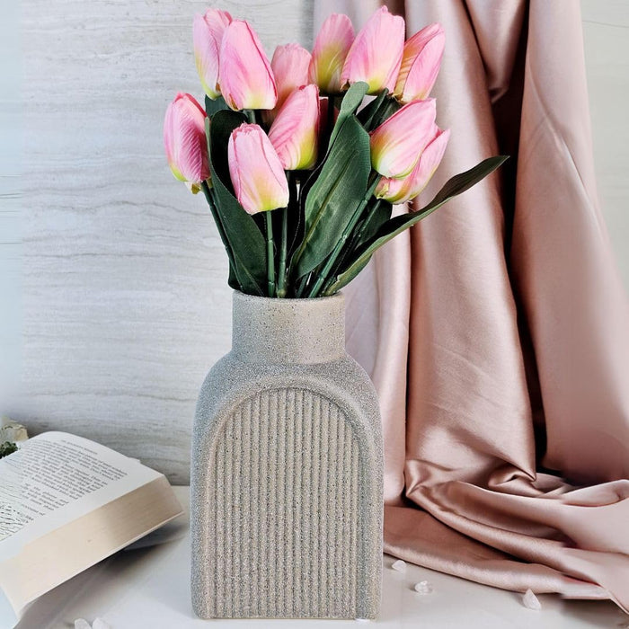 Artificial Tulip Lily Flower Sticks for Home Decor, Bedroom, Office, Living Room, Table Decor, Rakshabandhan Fetivals & Anniversary Decoration (without Vase Pot)