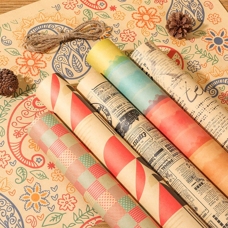 Brown Colour Gift Wrapping Paper Sheets | Bouquet Packing, Craft & DIY, Birthday, Wedding, Anniversary, Return Gift for Him & Her, Mother's Day, Book Cover, Scrapbooking