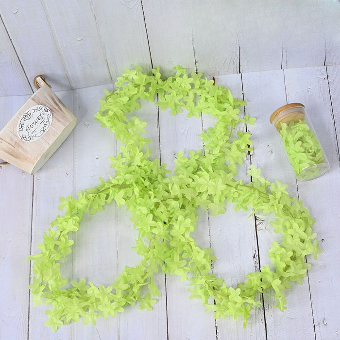 Artificial Ixora Flower Garlands, Wall Hanging decorative String Lines items for Anniversary Decoration, Home Decor, Pooja, Functions Decor (Small petals)