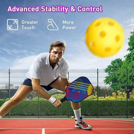 1 Pickleball Paddle Set/Outdoor Pickle Ball Game Kit for Kids & Adults(Multi = 2 Racket & 4 Balls)