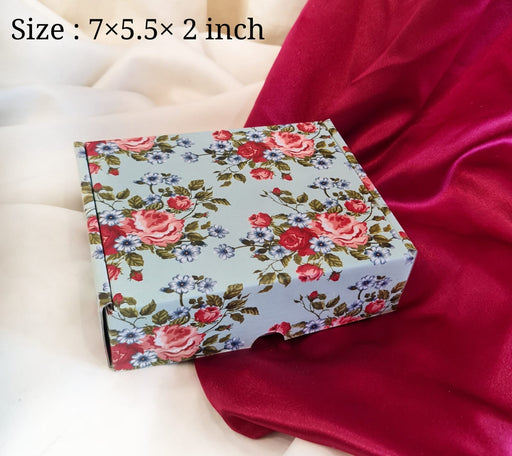 (7x 5.5 x 2 inch) Multipurpose Decorative Folding Paper Cardboard Box DIY Box for Gift Hamper,Wedding gifing.