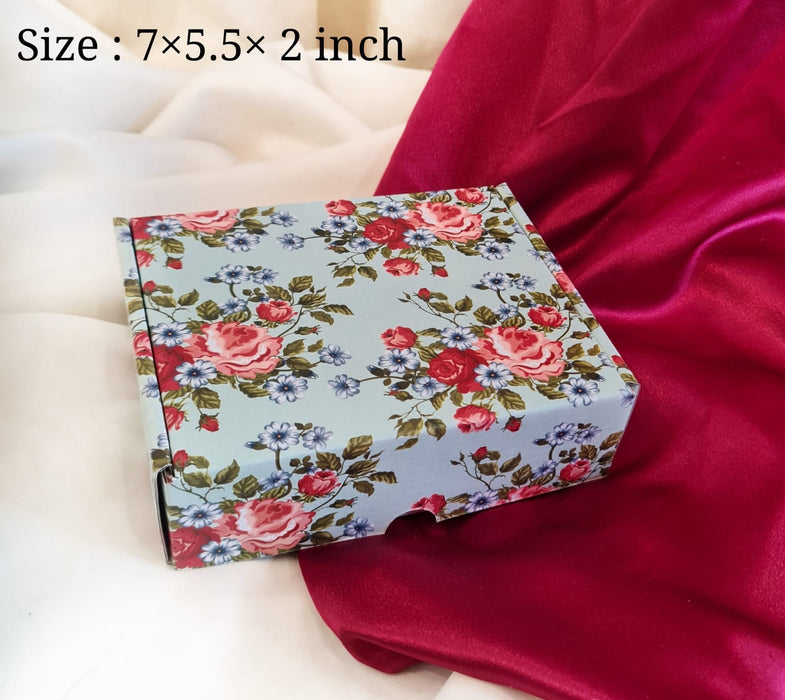 (7x 5.5 x 2 inch) Multipurpose Decorative Folding Paper Cardboard Box DIY Box for Gift Hamper,Wedding gifing.