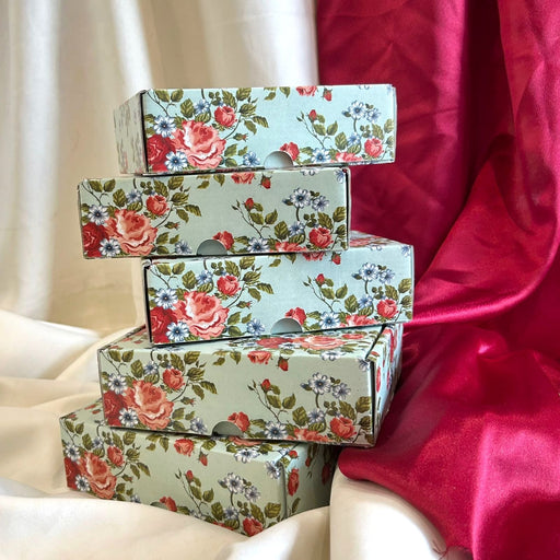 (7x 5.5 x 2 inch) Multipurpose Decorative Folding Paper Cardboard Box DIY Box for Gift Hamper,Wedding gifing.