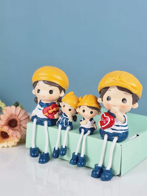 Hanging Legs Showpiece Cute Boy and Girl, Toy Cute Couple Statue Figurines Decorative for Home Decor, Living Room, Table Decoration, Gift for Girlfriend, Boyfriend