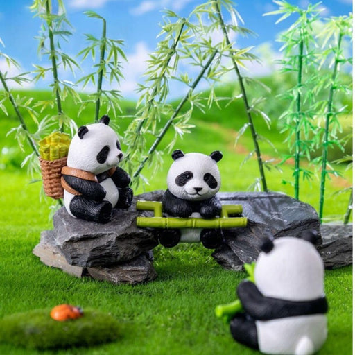 Panda Miniature Set for Unique Gift,Home,Living Room,Office,Restaurant Decor,Showpiece,Perfect Decoration Items(Multicolor)(Poly Resin)