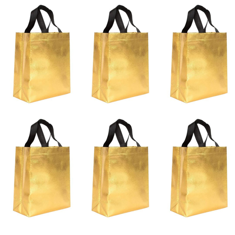 Medium Size Non Woven Bag With Handle 29 x 27 cm Gift Paper bag, Carry Bags, gift bag, gift for Birthday, gift for Festivals, Season's Greetings and other Events(Gold)
