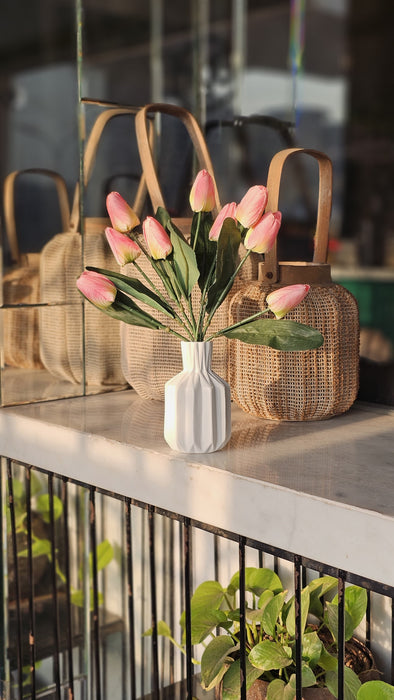 Artificial Tulip Lily Flower Sticks for Home Decor, Bedroom, Office, Living Room, Table Decor, Rakshabandhan Fetivals & Anniversary Decoration (without Vase Pot)