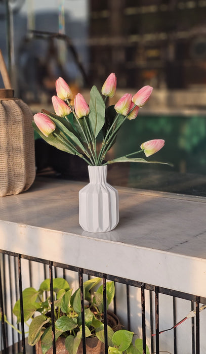 Artificial Tulip Lily Flower Sticks for Home Decor, Bedroom, Office, Living Room, Table Decor, Rakshabandhan Fetivals & Anniversary Decoration (without Vase Pot)