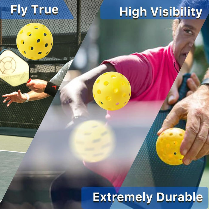 1 Pickleball Paddle Set (Only 2 Racquets)-Durable Surface with Cushion Comfort Handle Grip, Lightweight Outdoor Pickle Ball Game Kit for Kids & Adults (2 Racquets)