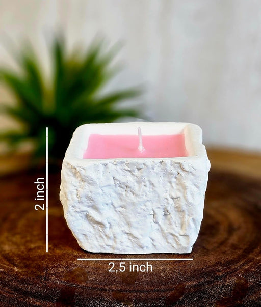 Scented Wax Candle in Square Container | Blue Aromatherapy Candle for Home Décor, Spa, Meditation, Gifting & Relaxation