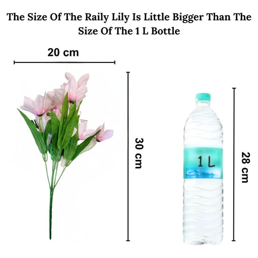 Artificial Rain Lily Flower for Gifting, Home Decor, Office, Bedroom, Balcony, Living Room, Restaurant, Event Decoration (Light Pink)