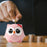 1 Piece Ceramic pink Owl Design Gullak : Piggy Bank for Rupees Savings - Coin Storage Tip Box Ideal for Kids and Adults - Money Kilona Pikibank ATM Coinbox Gulak (Pack of 1) (Pink)