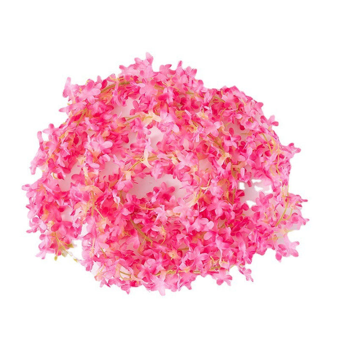 Artificial Ixora Flower Garlands, Wall Hanging decorative String Lines items for Anniversary Decoration, Home Decor, Pooja, Functions Decor (Small petals)