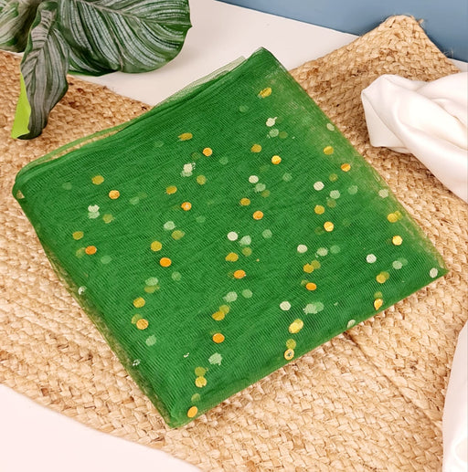Multi Purpose Polka Dot Net Fabric Cloth for Decoration, for Parties, Costumes, Gift Packing, Party Decor, Backdrop Material for mandap, Pooja Background Stand (Polka Dot)
