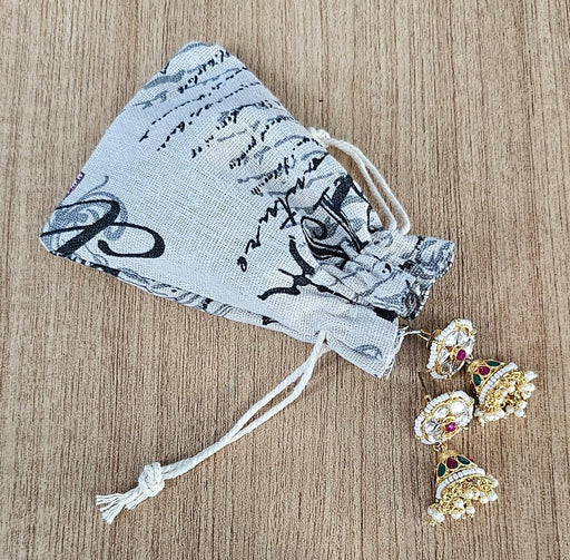 Drawstring Mini stylish Storage Potli pouches for Small Jewelries, Money, Paper Notes Women Wallet, Gift Bags, Christmas return gift