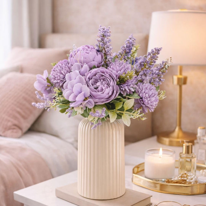 Artificial Multiflora Flower Roses Sticks Bunch decorative items for Decoration, Craft Items Corner (Without Vase Pot)