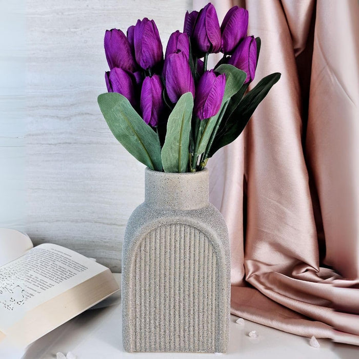 Artificial Tulip Lily Flower Sticks for Home Decor, Bedroom, Office, Living Room, Table Decor, Rakshabandhan Fetivals & Anniversary Decoration (without Vase Pot)