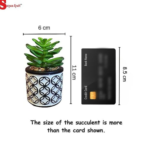 Mini Artificial Green Succulent with Aesthetic Ceramic Pot, Indoor to Add Charm to Your Home Decor