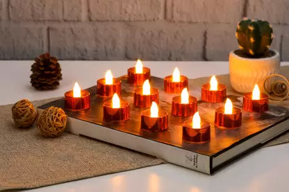 Flameless and Smokeless Decorative Acrylic led Candles Tea Light Candle