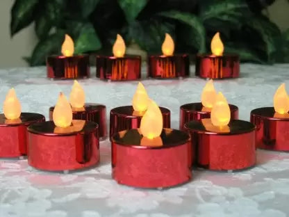 Flameless and Smokeless Decorative Acrylic led Candles Tea Light Candle