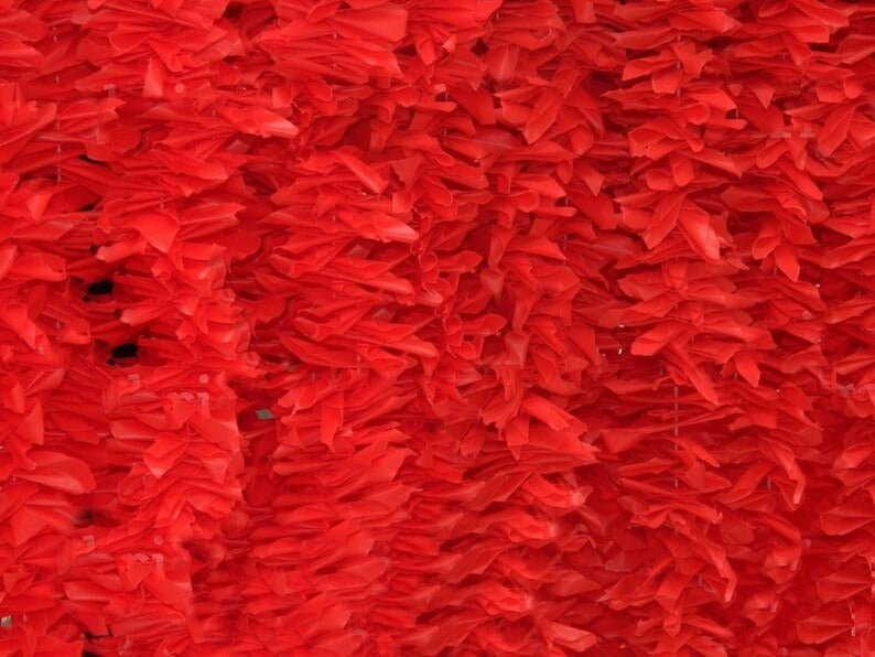Artificial Mogra Hanging Long Flower line for toran(Backdrop),Home Decor, Diwali, Festival decoration (Red)