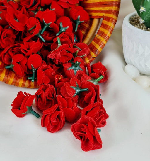 Small Beautiful stemless Artificial Roses Flowers Heads for Decorating Purposes and DIY, Crafting, Home Decor, Festival, Pooja Room, Diwali Decoration, Potpourri