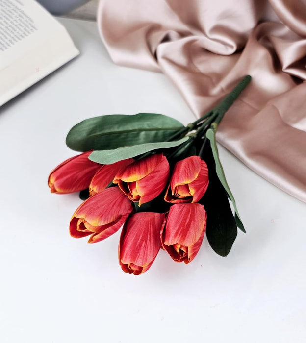 Artificial Tulip Lily Flower Sticks for Home Decor, Bedroom, Office, Living Room, Table Decor, Rakshabandhan Fetivals & Anniversary Decoration (without Vase Pot)