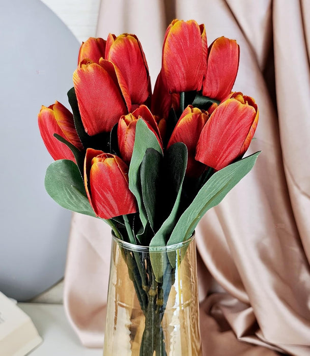 Artificial Tulip Lily Flower Sticks for Home Decor, Bedroom, Office, Living Room, Table Decor, Rakshabandhan Fetivals & Anniversary Decoration (without Vase Pot)