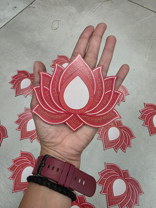 Lotus MDF Cutouts (5 Inch) | BJP Lotus Diwali Decoration | DIY Craft, Wall & Festival Décor