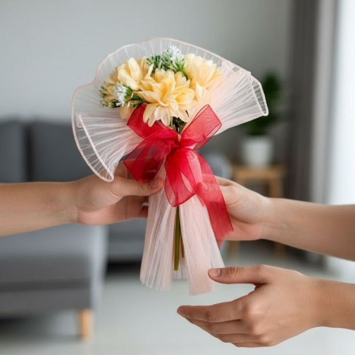 Ready to Use Dahlia Bunch Bouquet (size - 11 inch)