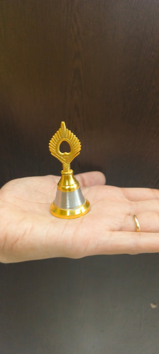 Wedding Bell (Gantdi/rattle)for Home Mandir Décor, Marriage gungroo,Shadi -Sagai, Engagment,bride entry, aarti,Magal Phera bell, Barati Swagat, Varmala,christmas bell Stick, pooja, puja mandir (size 7 cm)