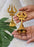 Premium Trishul Design Pooja Bell (Gantdi) – 5.5 Inch | Golden Finish Temple Bell for Pooja, Aarti & Gifting