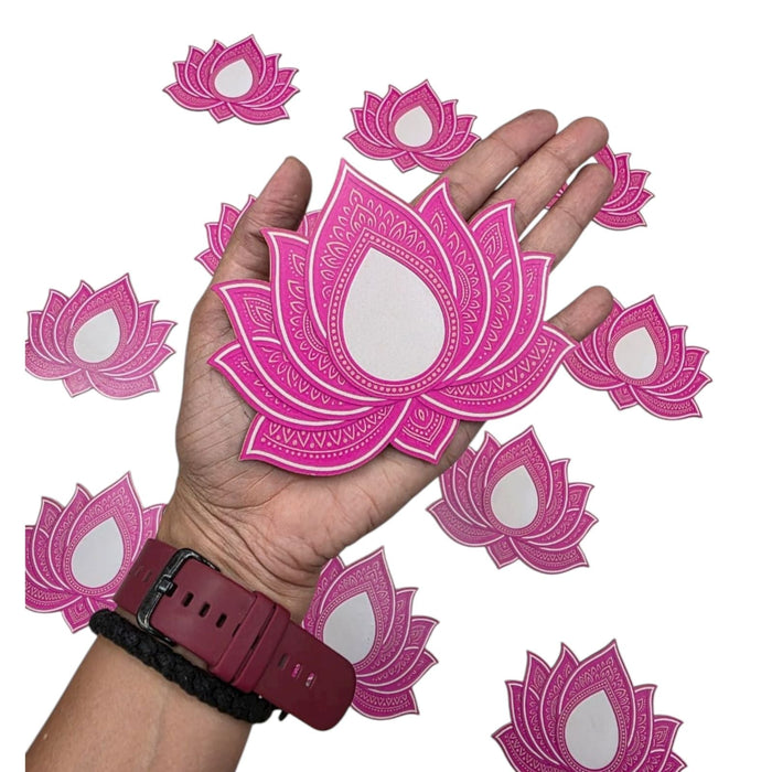 Lotus MDF Cutouts (5 Inch) | BJP Lotus Diwali Decoration | DIY Craft, Wall & Festival Décor