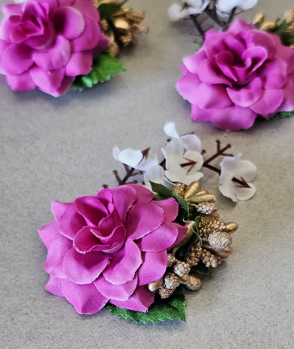 colour Artifical Flower stylish Brooches Ready to use flower bunch for any occation, Hamper decoraton, Toran decoration stylish brooches.