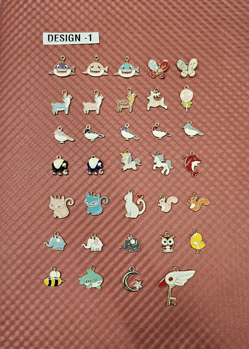 100 Pcs Metal Charms for DIY Jewelry Making In Genuine Sale – Keychains, Bracelets & Rakhi Charms | Craft Materials SALE