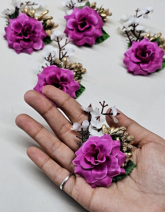 colour Artifical Flower stylish Brooches Ready to use flower bunch for any occation, Hamper decoraton, Toran decoration stylish brooches.