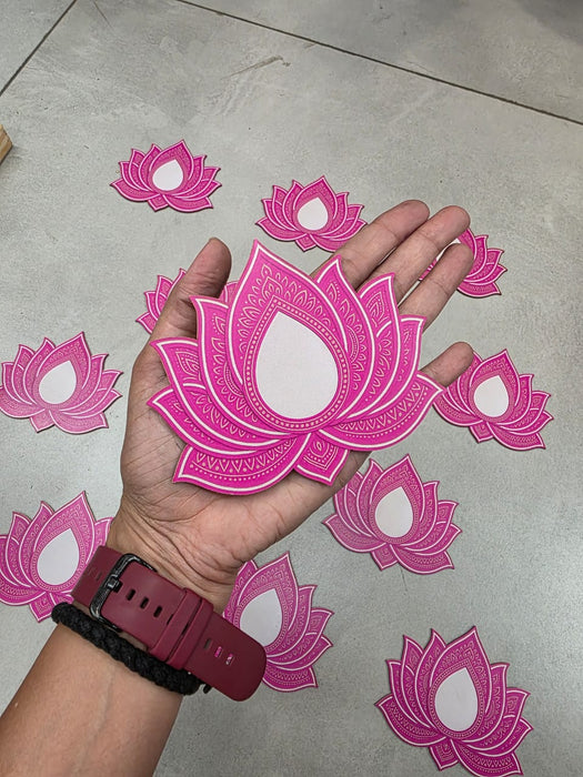 Lotus MDF Cutouts (5 Inch) | BJP Lotus Diwali Decoration | DIY Craft, Wall & Festival Décor