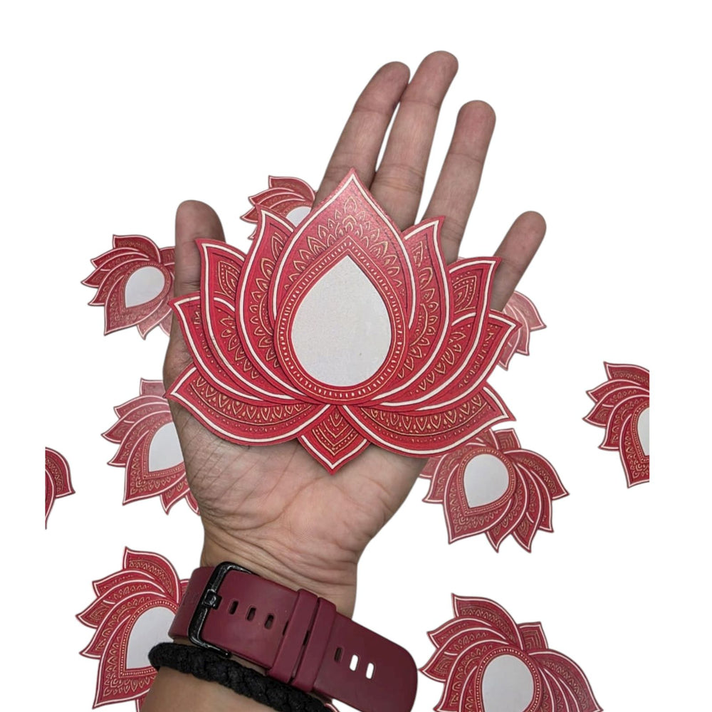 Lotus MDF Cutouts (5 Inch) | BJP Lotus Diwali Decoration | DIY Craft, Wall & Festival Décor