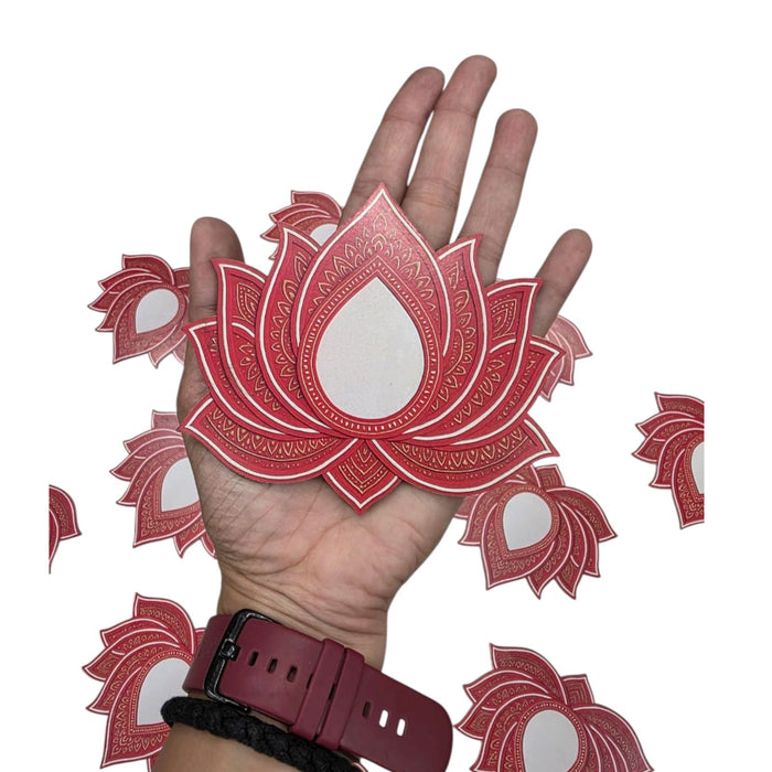 Lotus MDF Cutouts (5 Inch) | BJP Lotus Diwali Decoration | DIY Craft, Wall & Festival Décor